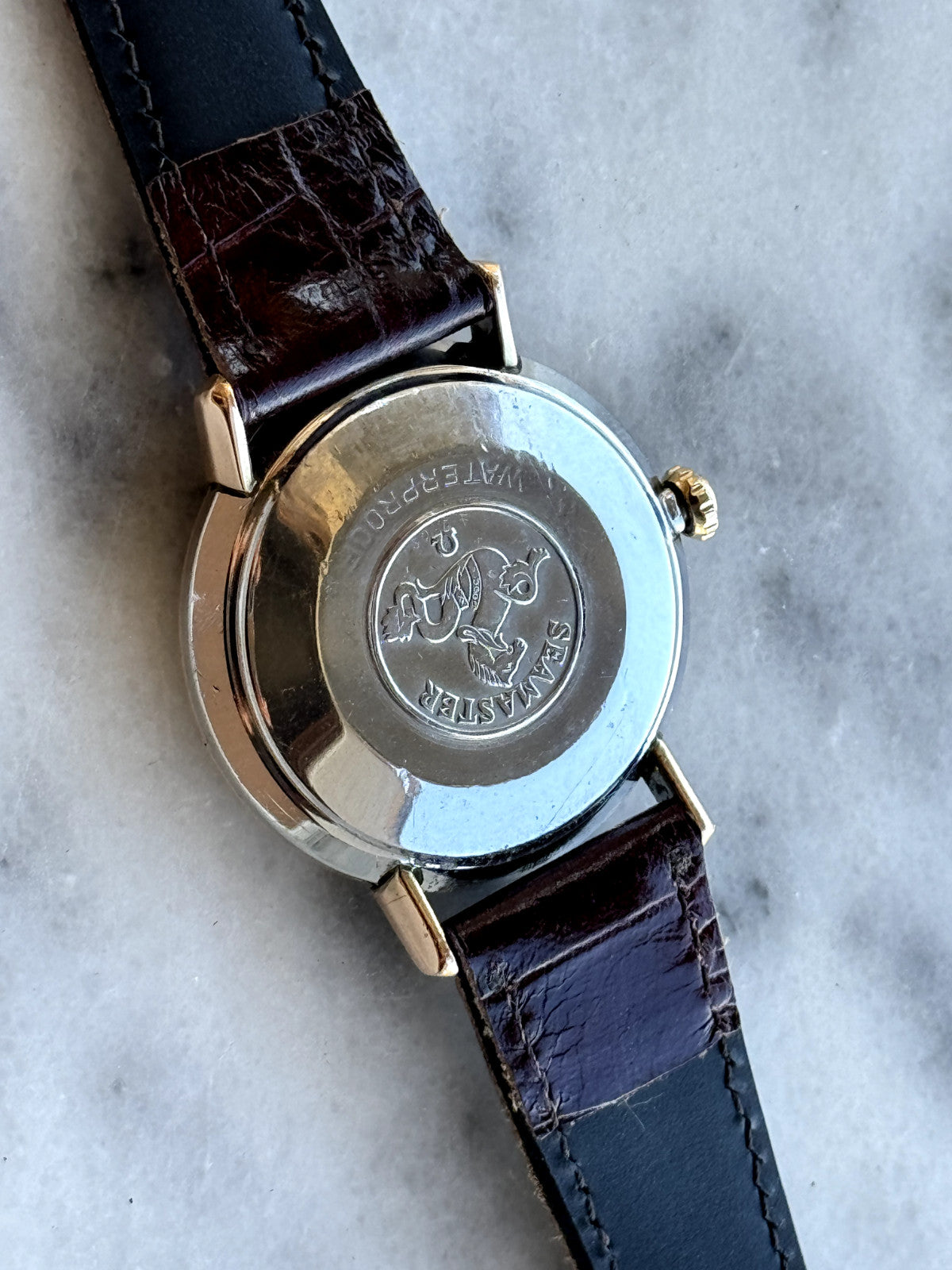 Omega Seamaster De Ville Automatic Cal.562 Gold 14k Bezel & Steel Mens 34.5mm