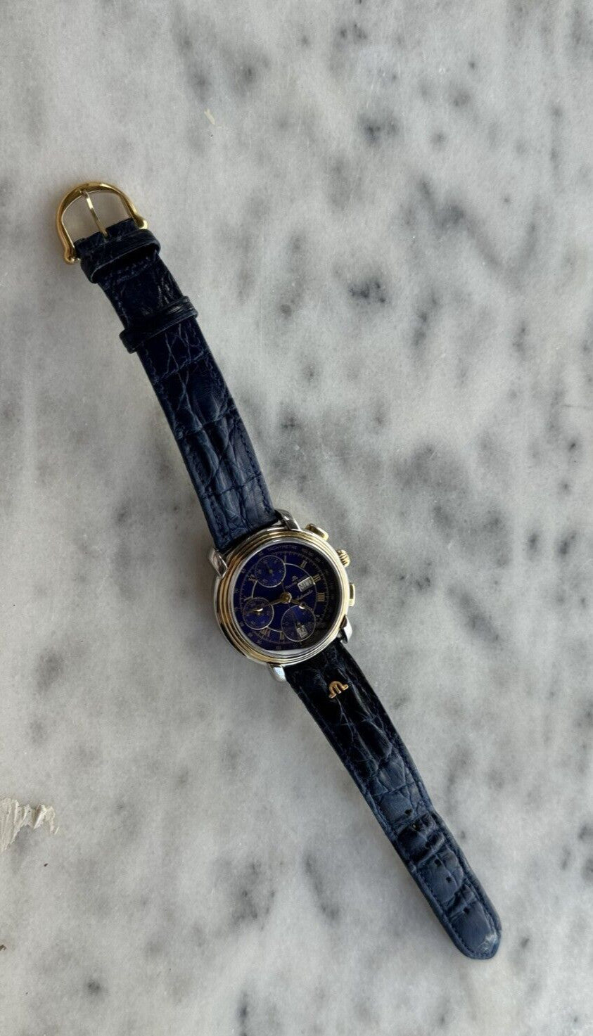 Maurice Lacroix Masterpiece Chronograph Automatic Blue Dial Mens 38mm 67413