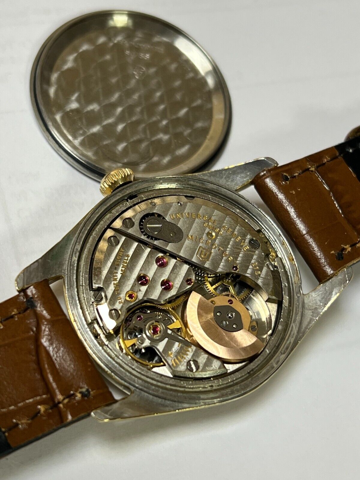 Vintage Universal Geneve Polerouter Micro Rotor Automatic Cal.215 Gold & Steel