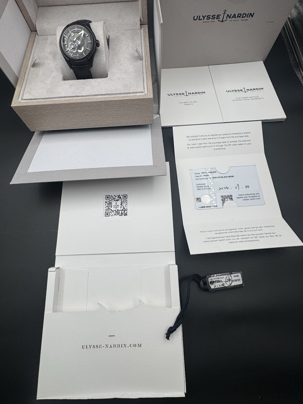 2024 Ulysse Nardin Freak - 2303-270.1/BLACK Unworn Complete Set