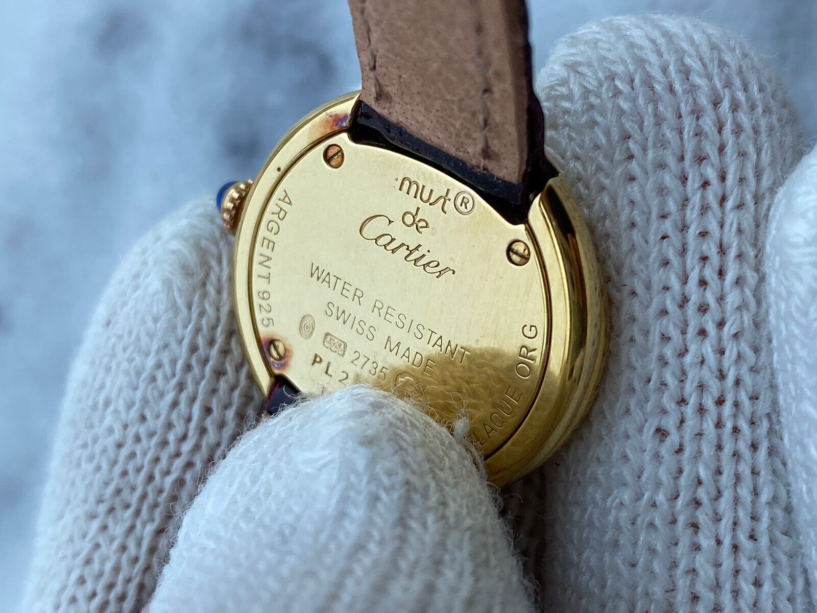 Vintage Cartier Must de Vermeil Trinity Watch | Ref. 2735 | Quartz | Swiss Made | Lady’s Watch | 27mm | Argent 925 | Original Buckle