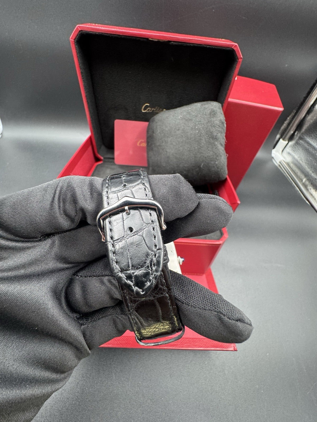 2020 Cartier Santos-Dumont XL Hand Wind Silver Dial Men Watch W2SA0017 Complete