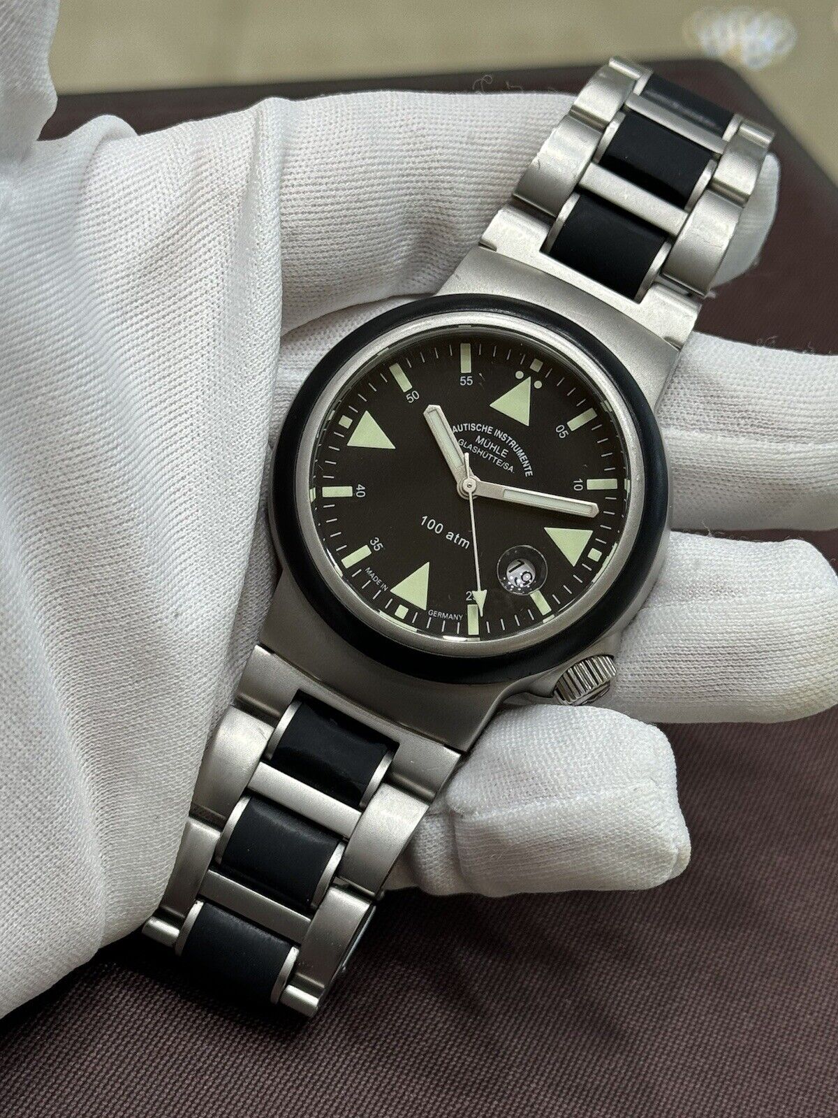 Muhle Glashutte Rescue Timer S.A.R Watch Automatic Mens 42.5mm Made In Germany