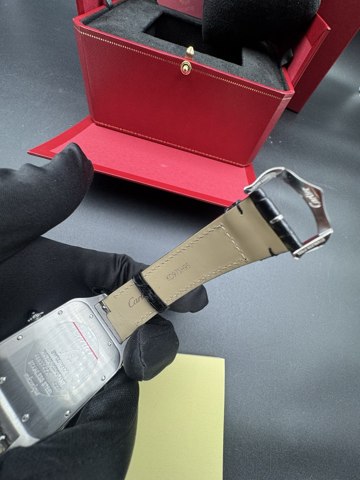 2020 Cartier Santos-Dumont XL Hand Wind Silver Dial Men Watch W2SA0017 Complete