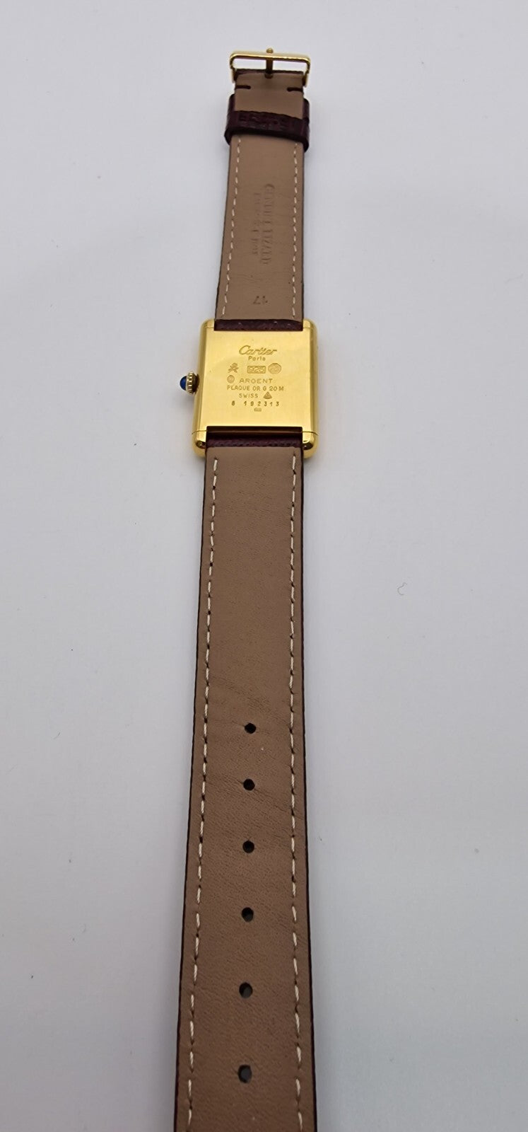 Must de Cartier Tank 18ct Gold on Silver Vintage Mid Size  Mechanical Watch.
