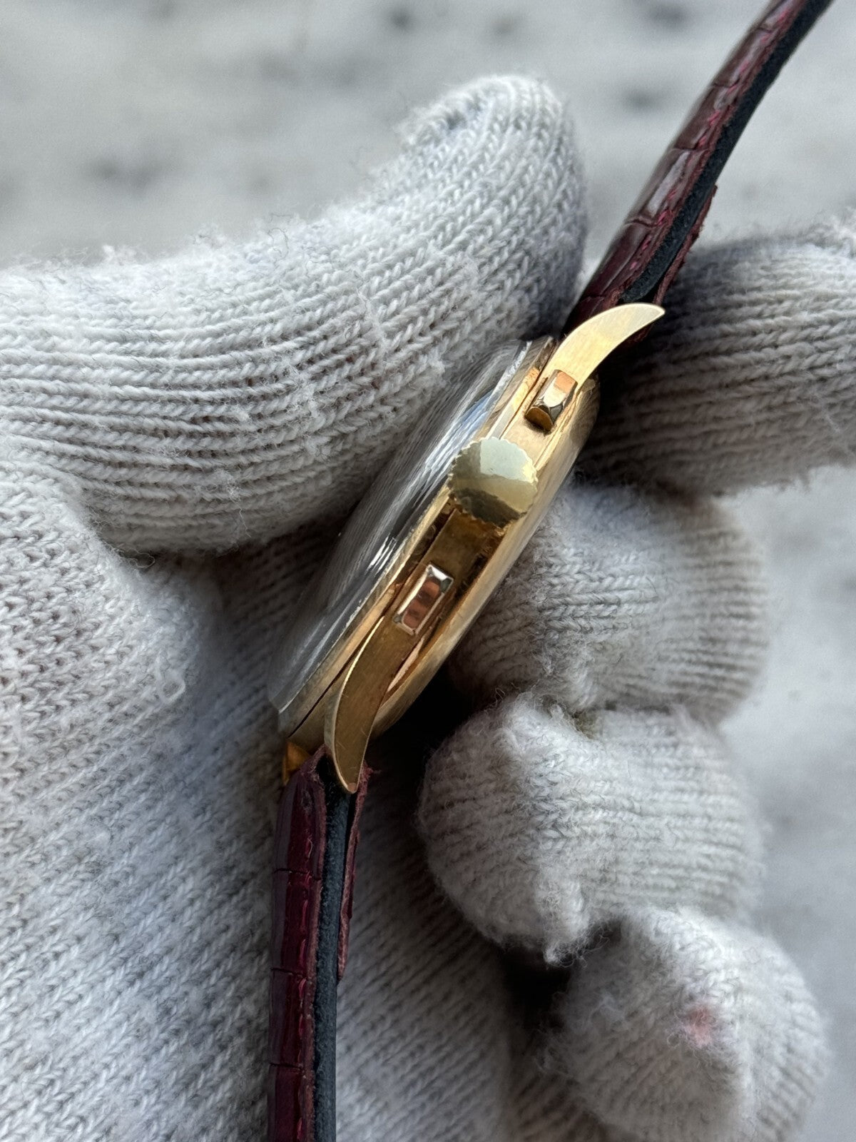 Vintage Zenith Chronograph Manual Cal.156 Solid Gold 18k Mens 37.5mm Swiss 19518