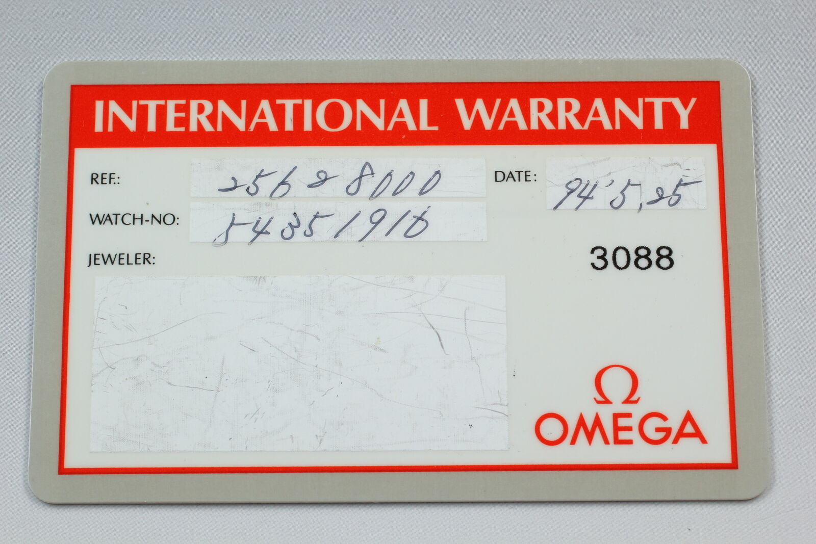 Omega Seamaster 300M QZ 2562.80 Blue Dial Men's Watch - Paper & 2 Bands