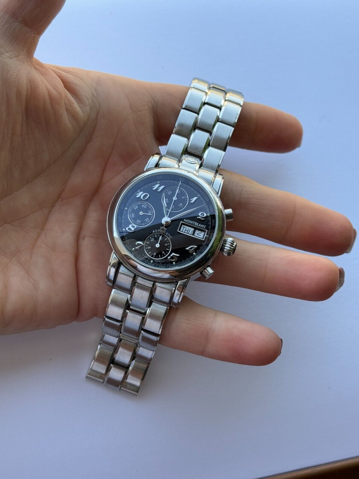 Montblanc Meisterstuck 7016 Watch Chronograph Day Date Automatic Mens 38mm Swiss