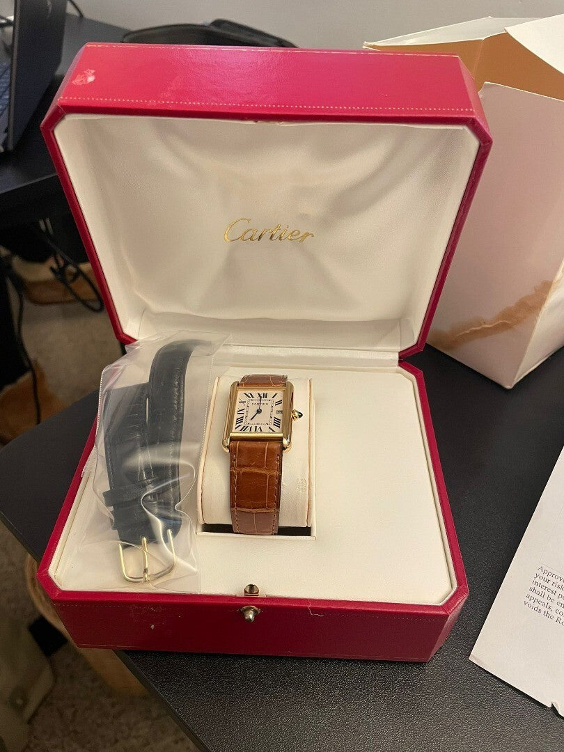Cartier Tank Louis 2441 Full Set | Serviced by Cartier 2025 | Box, Papers, Bands Included