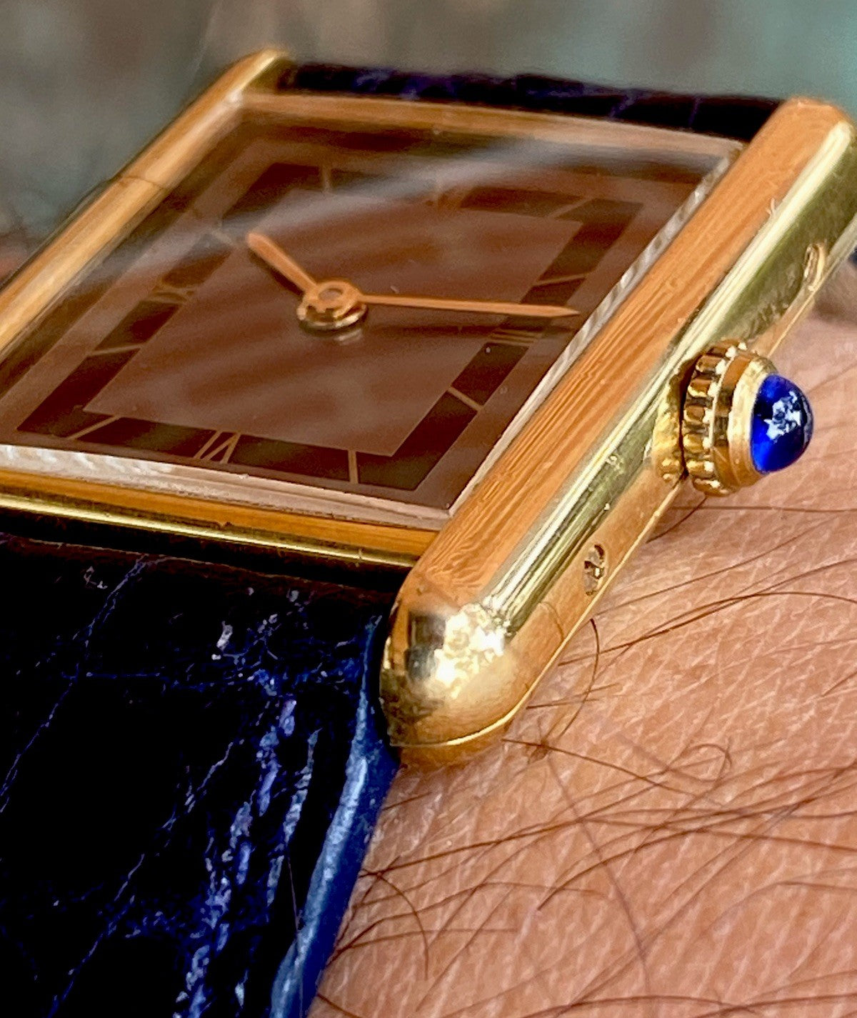 Cartier Tank LM 24x31mm Quartz | Silver 925 & 18K Gold Plated | Ref. 590005 | Burgundy Strap