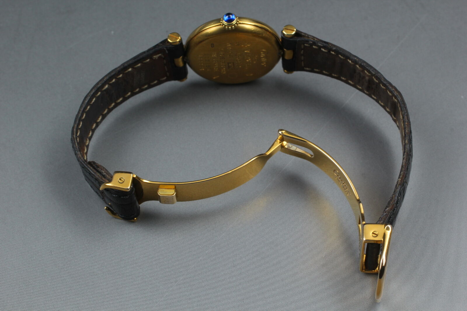 Must de Cartier Vermeil 925 Ref.590004 QZ 23mm – Swiss Gold Plated Ladies Watch