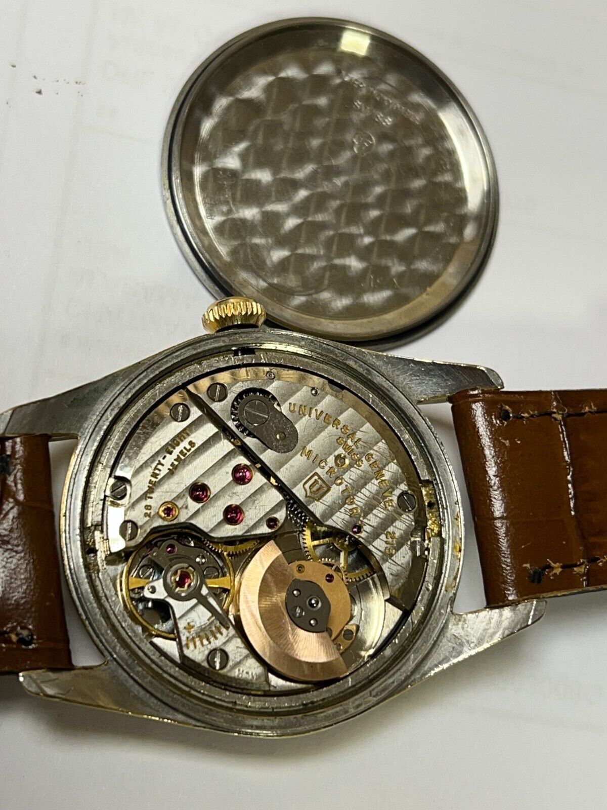 Vintage Universal Geneve Polerouter Micro Rotor Automatic Cal.215 Gold & Steel