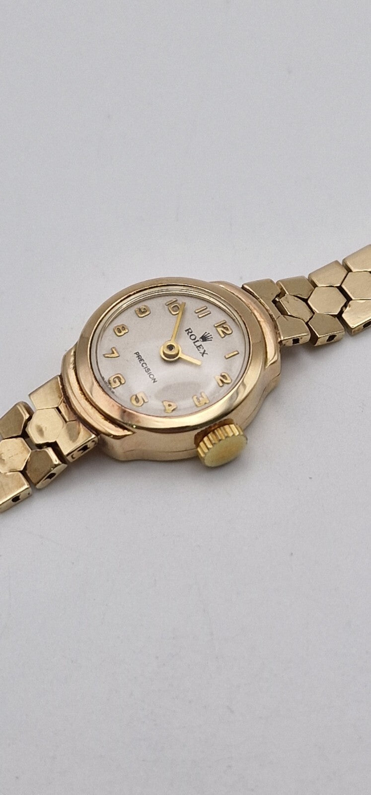 Rolex 9ct Gold Lady’s Vintage 1950’s Mechanical Watch | Precision | 17 Jewel Movement | Gold Bracelet