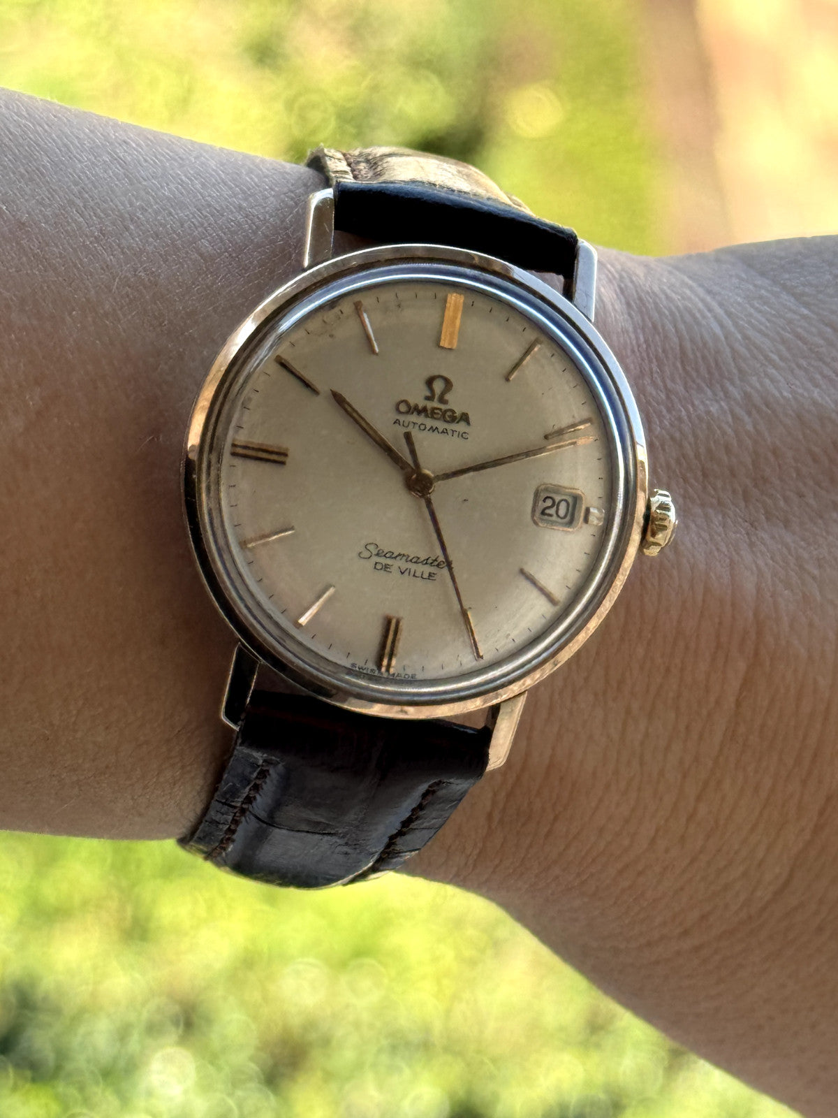 Omega Seamaster De Ville Automatic Cal.562 Gold 14k Bezel & Steel Mens 34.5mm