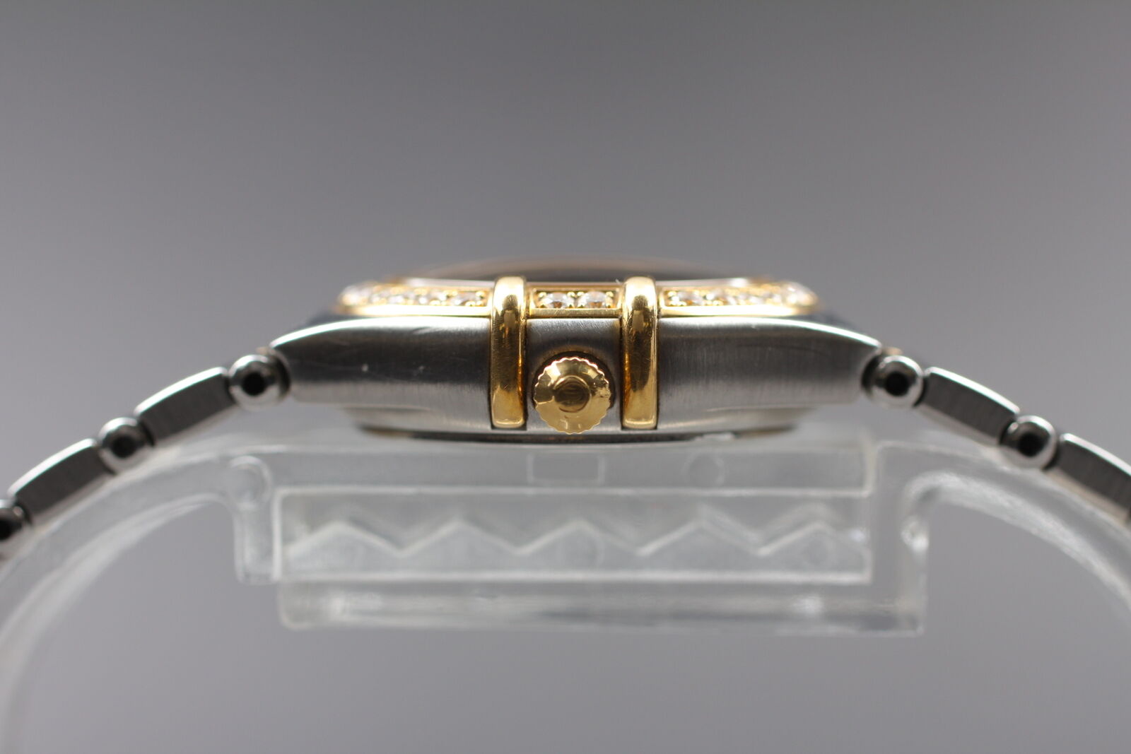 [Exc+5/Case] Serviced! Omega Constellation 18K Gold Diamond QZ 23mm Ladies Watch