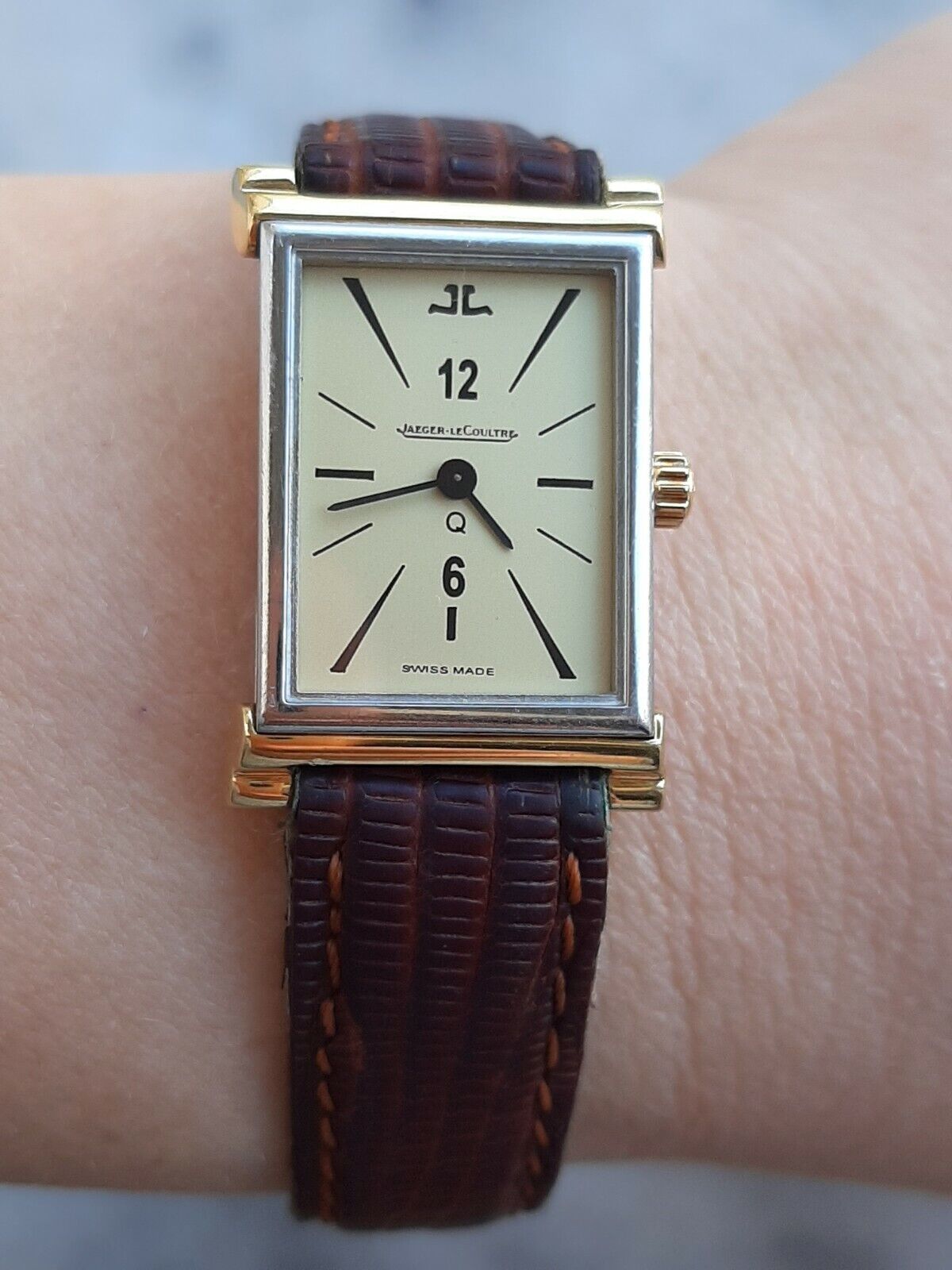 JAEGER LECOULTRE WATCH QUARTZ GOLD 18K & S/S LADY SWISS MADE 160 012 5
