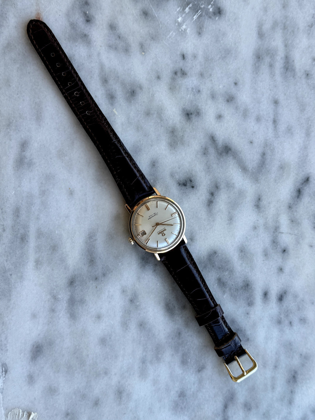 Omega Seamaster De Ville Automatic Cal.562 Gold 14k Bezel & Steel Mens 34.5mm