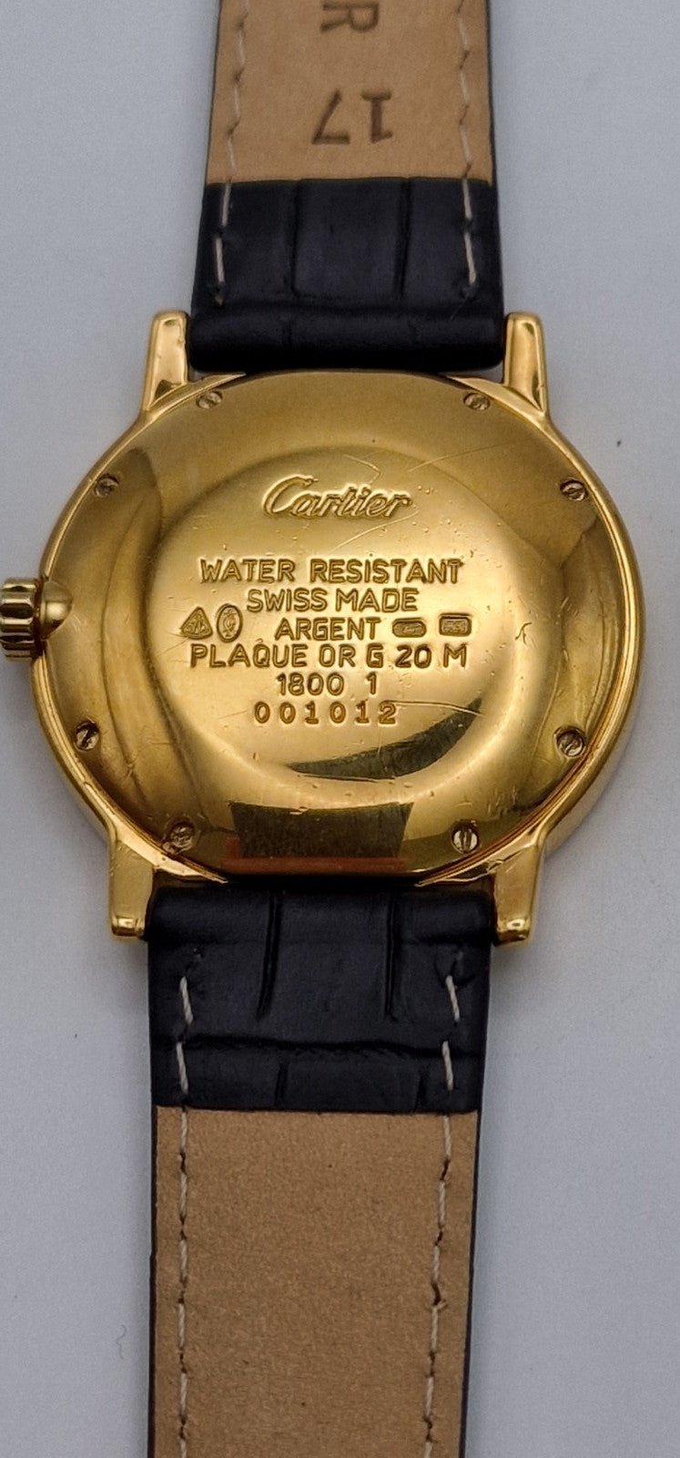 Must de Cartier Ronde 18ct Gold on Sterling Silver Mid Size Gents Watch.