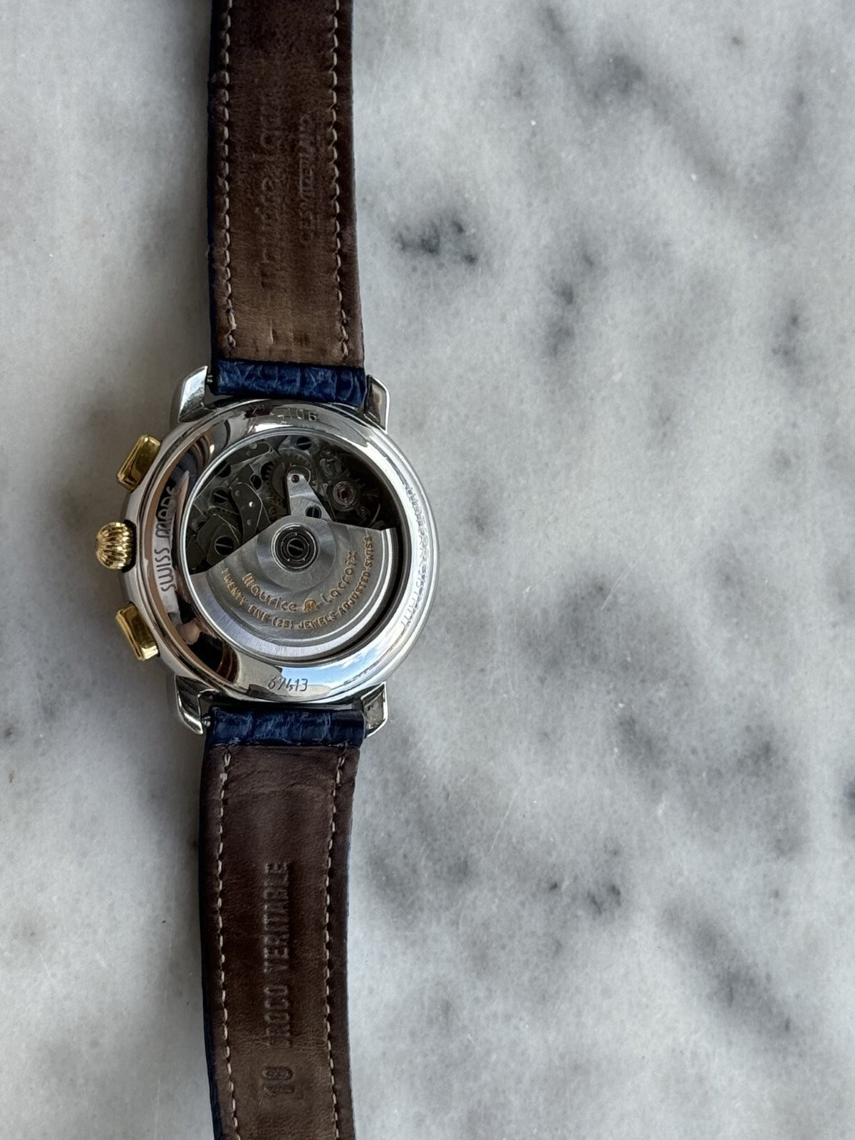 Maurice Lacroix Masterpiece Chronograph Automatic Blue Dial Mens 38mm 67413