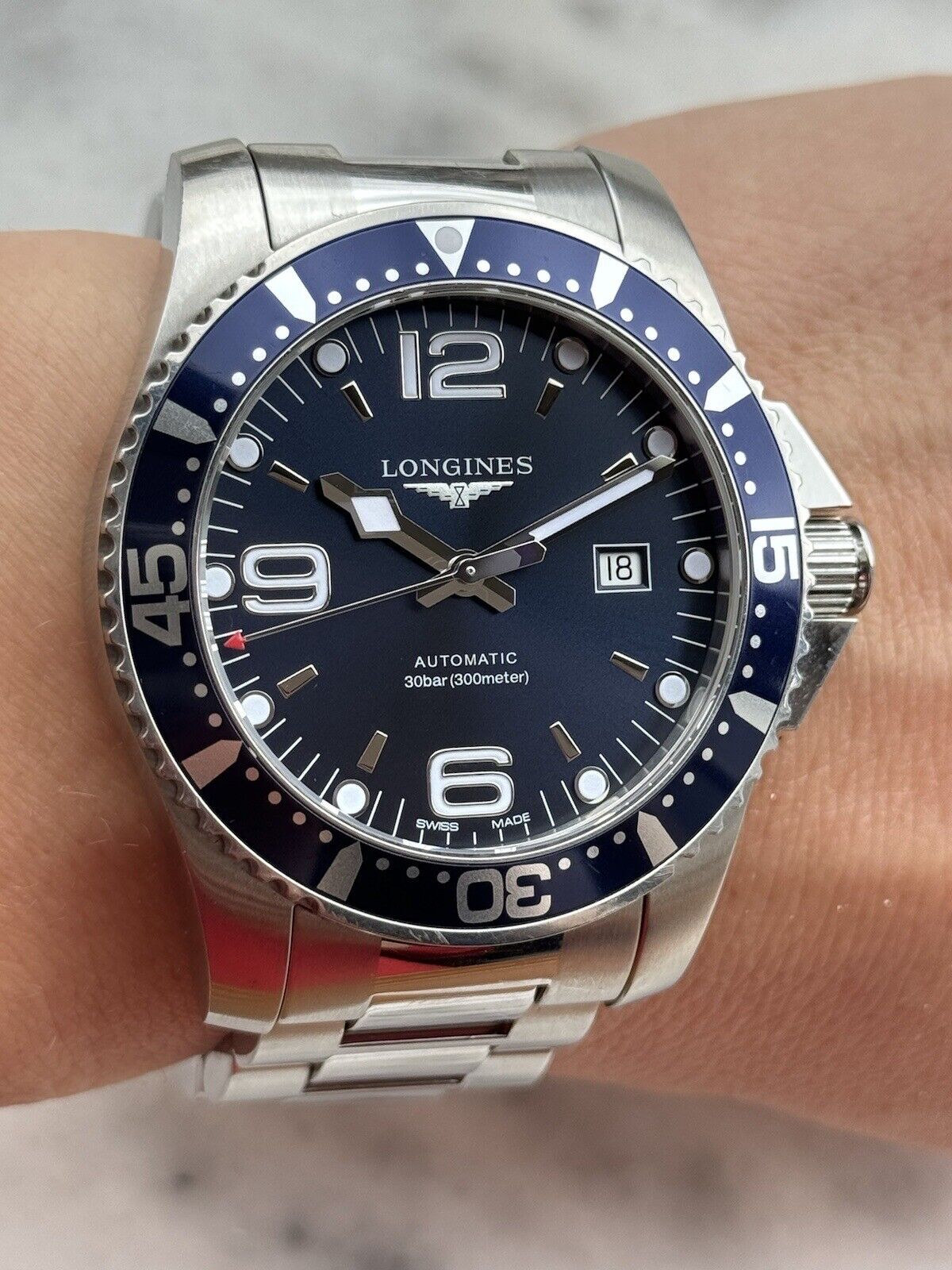 Longines HydroConquest Automatic Blue Dial Mens 44mm Swiss Made L3.841.4