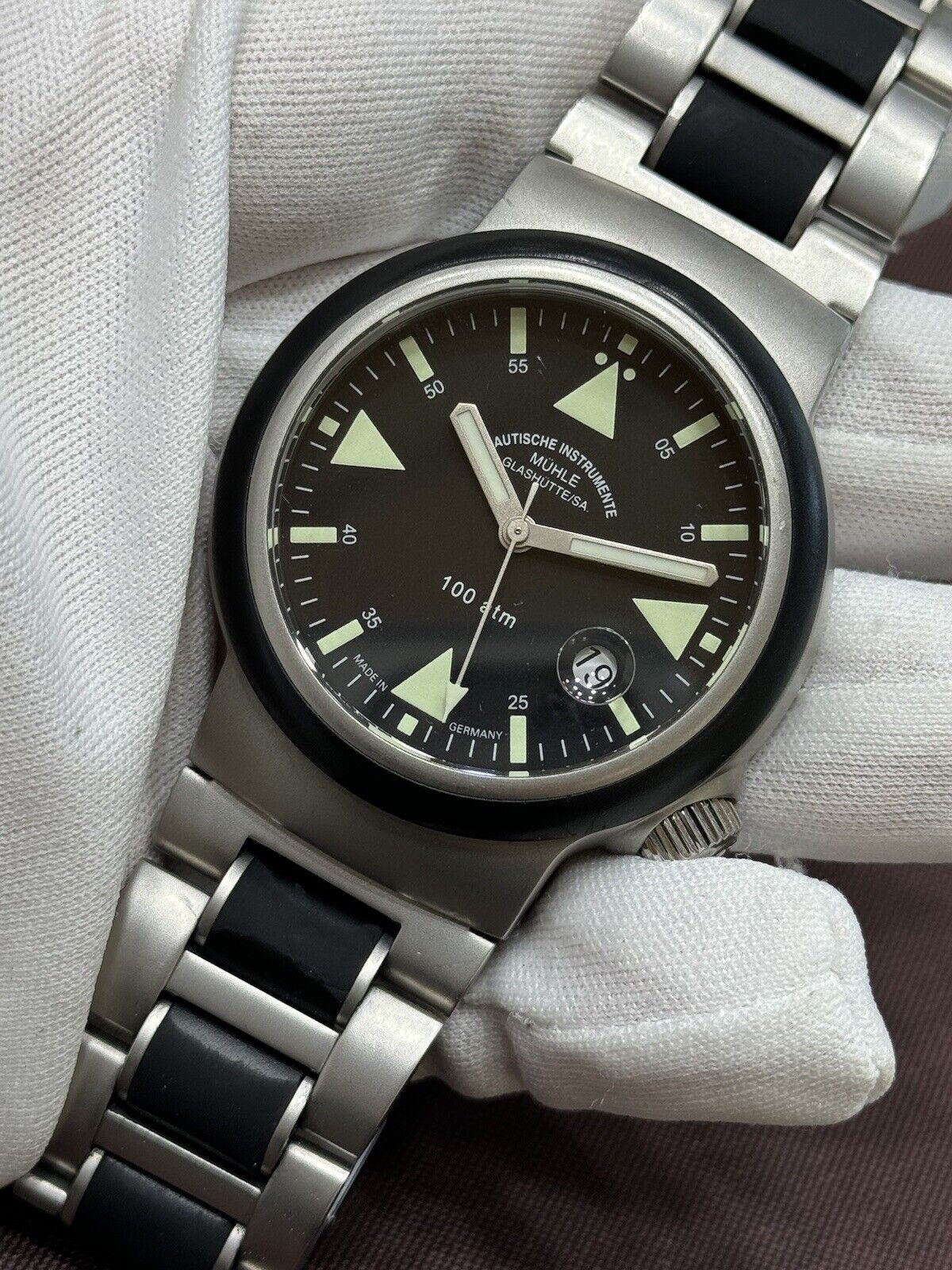 Muhle Glashutte Rescue Timer S.A.R Watch Automatic Mens 42.5mm Made In Germany